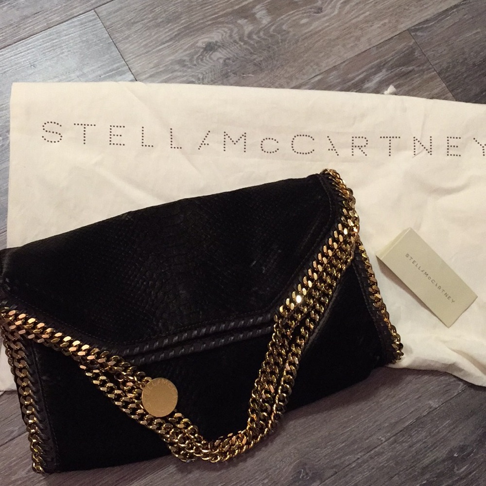 Stella McCartney chocolate brown snake skin print